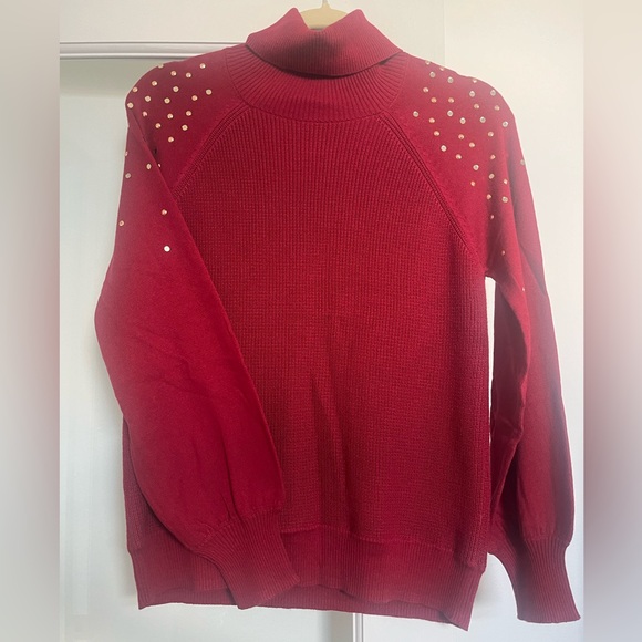 Red Michael Kors turtleneck - Picture 3 of 5